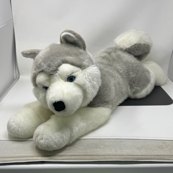 27in Aurora World  Husky Wolf Plush Dog Stuffed Animal Pillow Plush - Picture 2 of 14